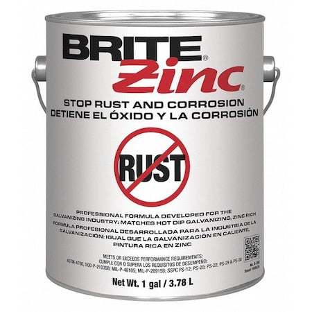 Exterior Galvanizing Compound, Aluminum/Metallic, Silver, 1 gal