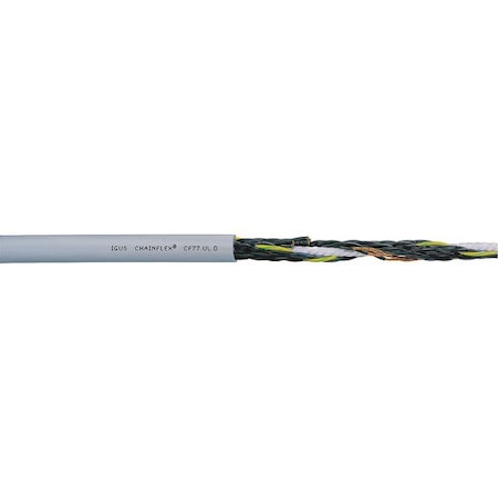 Control Cable, 16 AWG, 7 C, Gray, PUR, 1,000 V, Order by the Foot