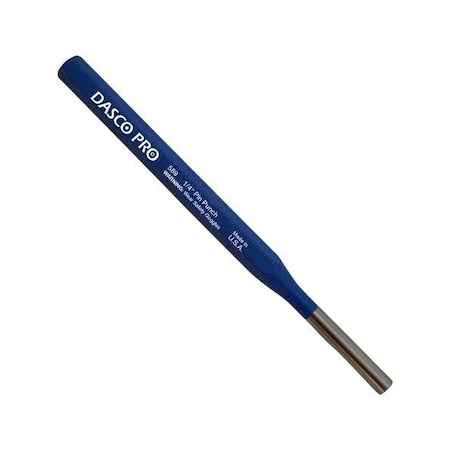 Pin Punch, 1/4 x 6 In, Carbon Steel