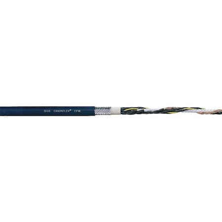 Control Cable, 16 AWG, 4 C, Blue, TPR, 300 V, Order by the Foot