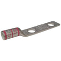 Two-Hole Compression Lug, 1/0 AWG Max, 1/2 in Stud, Long Barrel, Copper, Pink