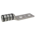 Two-Hole Compression Lug, 2/0 AWG Max, 3/8 in Stud, Long Barrel, Copper, Black