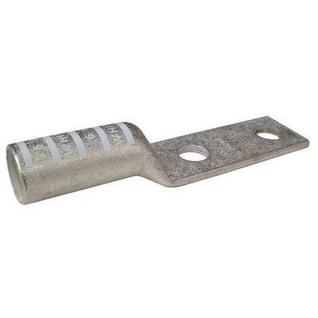 Two-Hole Compression Lug, 300 kcmil Max, 3/8 in Stud, Long Barrel, Copper, White