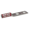 Two-Hole Compression Lug, 8 AWG Max, 3/8 in Stud, Long Barrel, Copper, Red