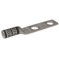 Two-Hole Compression Lug, 4 AWG Max, 5/16 in Stud, Long Barrel, Copper, Gray