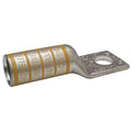 One-Hole Compression Lug, 250 kcmil Max, 1/2 in Stud, Long Barrel, Copper, Yellow