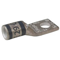 One-Hole Compression Lug, 4 AWG Max, 5/16 in Stud, Short Barrel, Copper, Gray