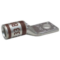 One-Hole Compression Lug, 2 AWG Max, 1/2 in Stud, Short Barrel, Copper, Brown