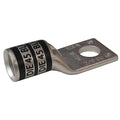 One-Hole Compression Lug, 2/0 AWG Max, 1/4 in Stud, Short Barrel, Copper, Black