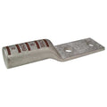 Two-Hole Compression Lug, 500 kcmil Max, 3/8 in Stud, Long Barrel, Copper, Brown
