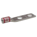 Two-Hole Compression Lug, 8 AWG Max, 1/4 in Stud, Short Barrel, Copper, Red