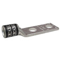 Two-Hole Compression Lug, 2/0 AWG Max, 3/8 in Stud, Short Barrel, Copper, Black