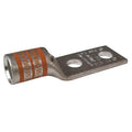 Two-Hole Compression Lug, 3/0 AWG Max, 3/8 in Stud, Short Barrel, Copper, Orange