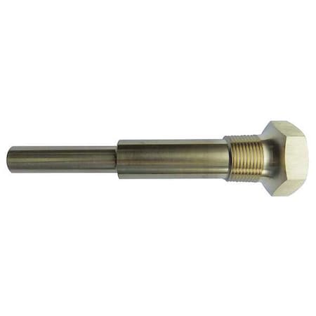 Industrial Thermowell, Brass, 1-1/4-18