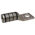 One-Hole Compression Lug, 2/0 AWG Max, 5/16 in Stud, Long Barrel, Copper, Black
