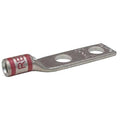 Two-Hole Compression Lug, 8 AWG Max, 1/2 in Stud, Short Barrel, Copper, Red