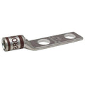 Two-Hole Compression Lug, 2 AWG Max, 5/16 in Stud, Short Barrel, Copper, Brown
