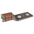 Two-Hole Compression Lug, 3/0 AWG Max, 1/4 in Stud, Short Barrel, Copper, Orange
