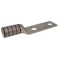 Two-Hole Compression Lug, 4/0 AWG Max, 5/16 in Stud, Long Barrel, Copper, Purple