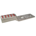Two-Hole Compression Lug, 350 kcmil Max, 1/4 in Stud, Long Barrel, Copper, Red