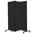 Portable Room Divider, 5Ft 9In W, Black
