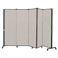 Portable Room Divider, 9Ft 5In W, Granite