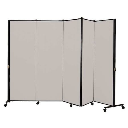 Portable Room Divider, 9Ft 5In W, Granite