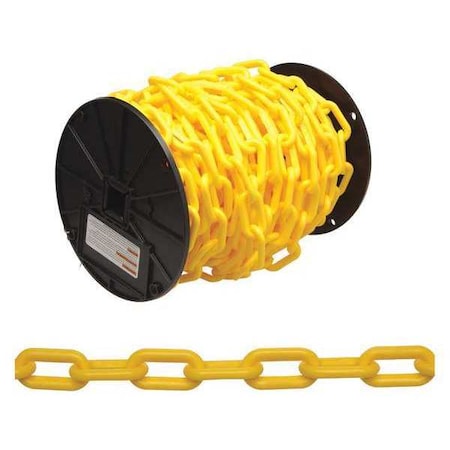 No. 8 Plastic Chain, Yellow, 60' per Reel