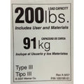 Duty Rating Label Replacement, 200 lb.