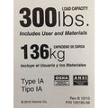300 lbs. Duty Rating Label Replacement, 1 Label