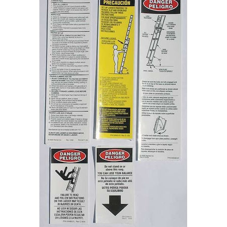 Extension Ladder Labels, 20 Labels