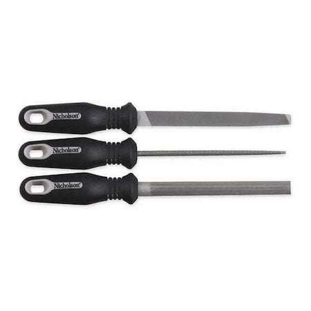 3 Piece 6" Bastard File Set with Ergonomic Handles