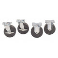 Caster Set, 5 in -Dia, 1,400 lb, 4PK