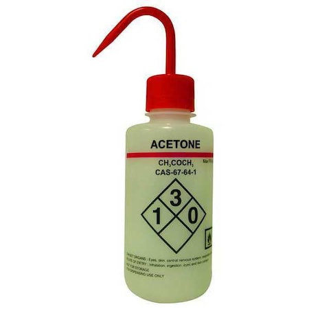 Translucent, Wash Bottle 16 oz., Mouth: Narrow, PK6