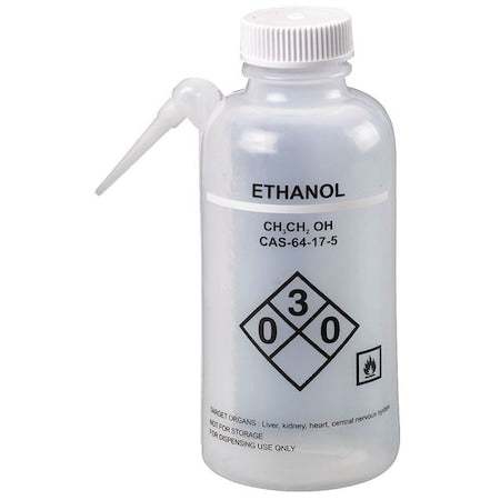 Translucent, Wash Bottle 16 oz., (Formerly Lab Safety Supply), PK4