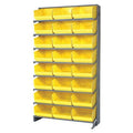Steel Pick Rack, 12 in D x 64 in H x 36 in W, 8 Shelves, Yellow