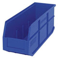 Shelf Storage Bin, Polypropylene, Blue, 7 in H, 6 in W, 18 in L