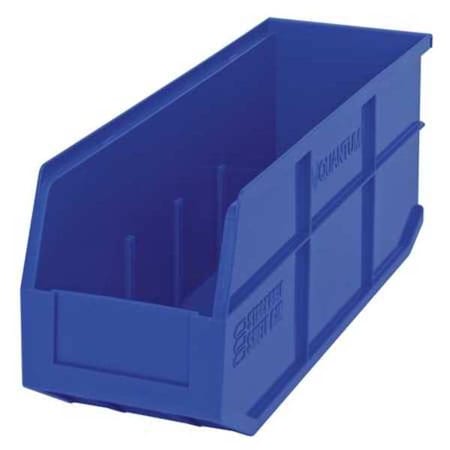 Shelf Storage Bin, Polypropylene, Blue, 7 in H, 6 in W, 18 in L
