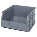 Shelf Storage Bin, Polypropylene, Gray, 7 in H, 11 in W, 12 in L