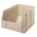 Shelf Storage Bin, Polypropylene, Ivory, 7 in H, 8 1/4 in W, 12 in L