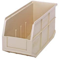 Shelf Storage Bin, Polypropylene, Ivory, 7 in H, 6 in W, 14 in L