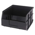 Shelf Storage Bin, Polypropylene, Black, 7 in H, 11 in W, 12 in L