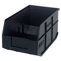 Shelf Storage Bin, Polypropylene, Black, 7 in H, 8 1/4 in W, 14 in L