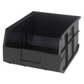 Shelf Storage Bin, Polypropylene, Black, 7 in H, 11 in W, 14 in L