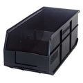 Shelf Storage Bin, Polypropylene, Black, 7 in H, 8 1/4 in W, 18 in L
