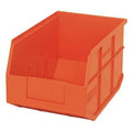 Shelf Storage Bin, Polypropylene, Orange, 7 in H, 8 1/4 in W, 12 in L