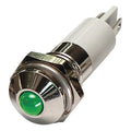 Round Indicator Light, Green, 120VAC