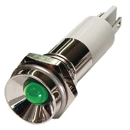 Protrude Indicator Light, Green, 24VDC, Current Drawn: 20 mA