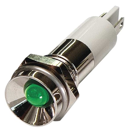 Protrude Indicator Light, Green, 120VAC