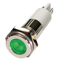 Flat Indicator Light, Green, 12VDC
